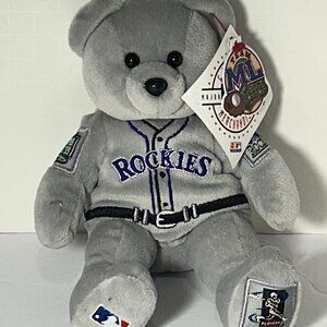 Larry Walker (HoFamer)- Colorado Rockies 1999 All-star Team Bear -NWT